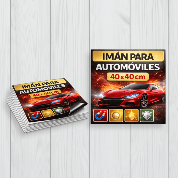 iman para automoviles 40 x 40 cm