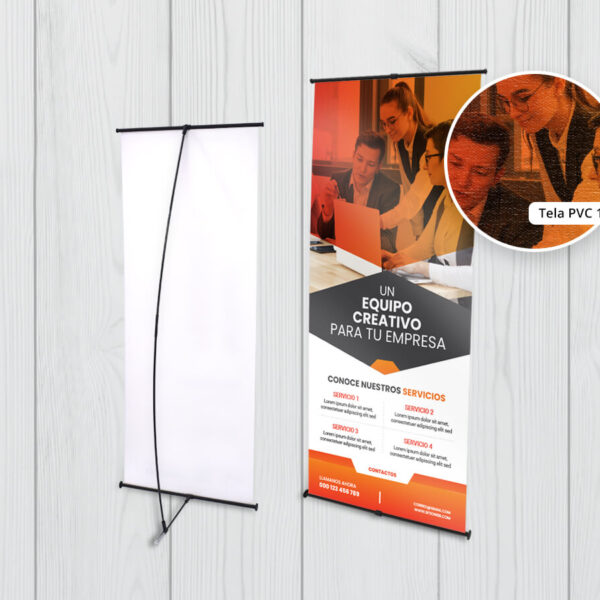 Pendón Tela PVC 13oz - 60x160 cm - Modelo L