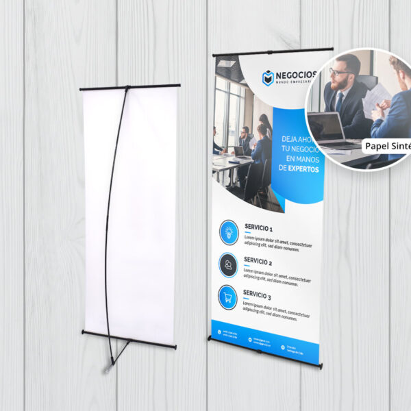 Pendón 80×180 cm – Papel sintético – Modelo L