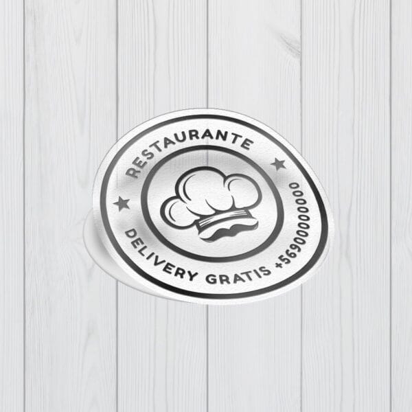 500 Stickers 4x4 cm adhesivo transparente