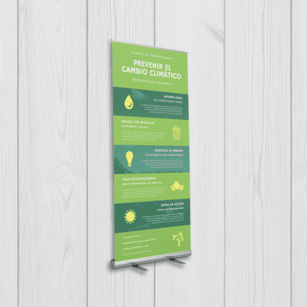 Gráfica para pendón PVC 13oz - 80x200 cm