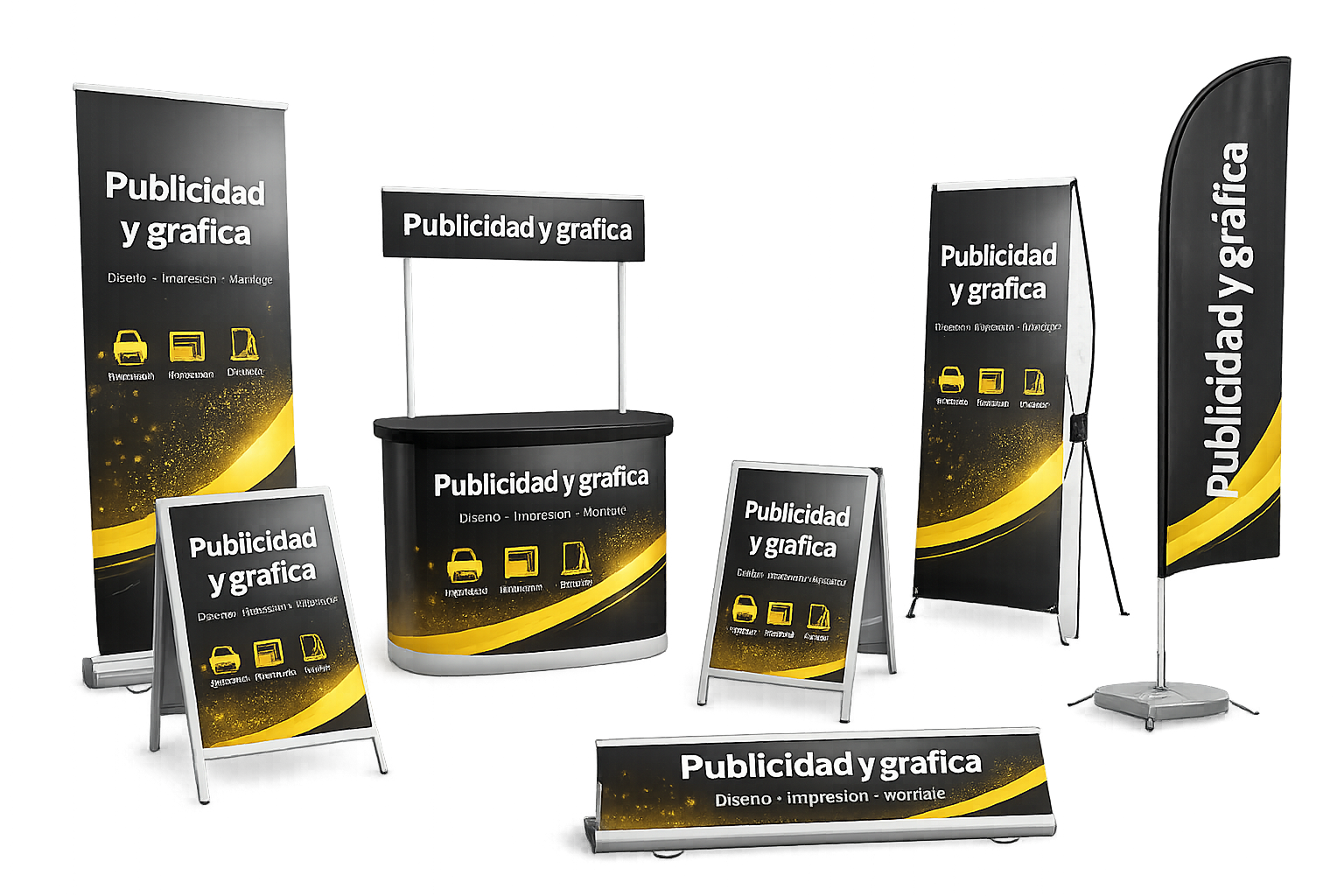 productos publicitarios en exhibición