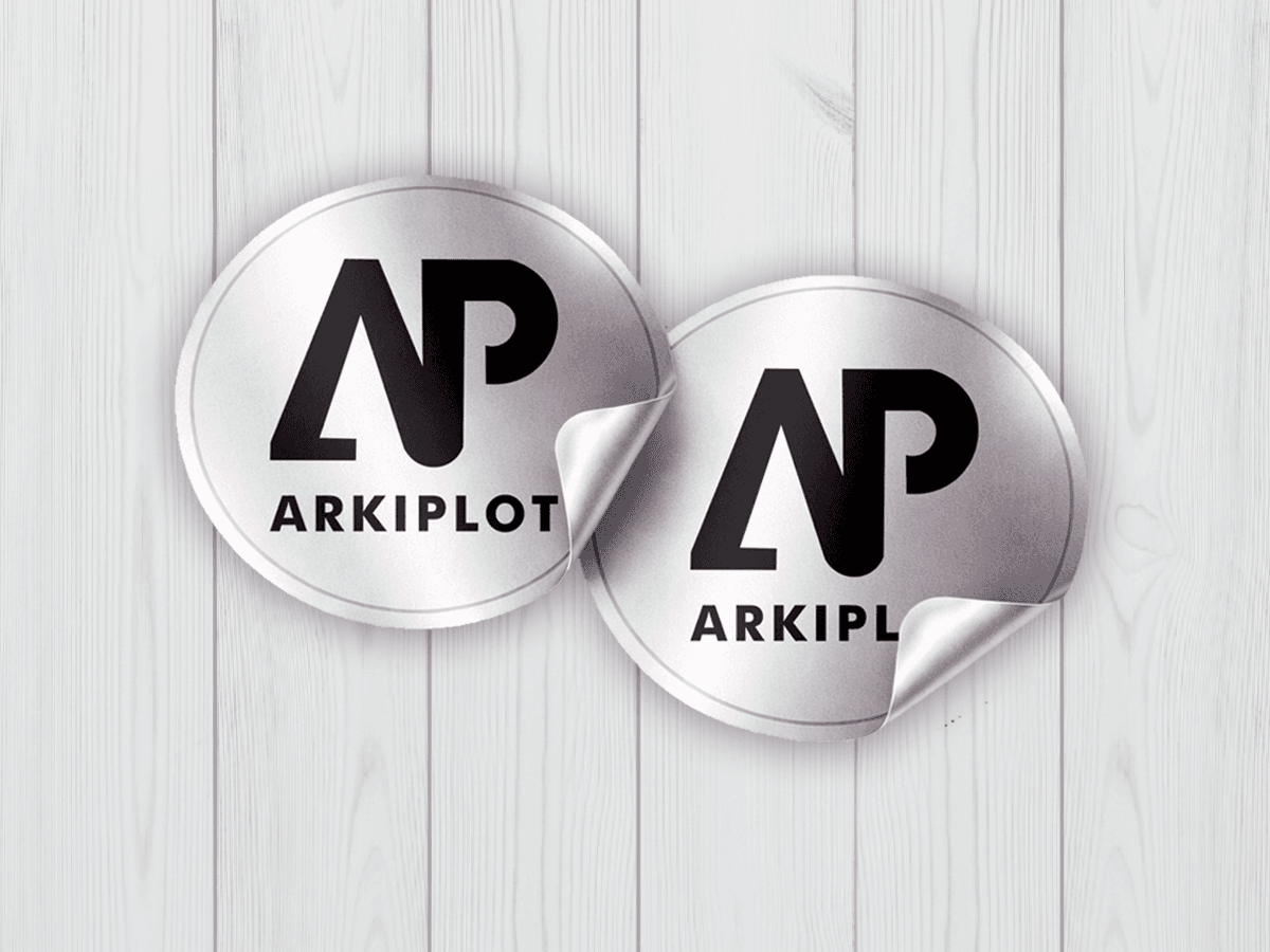 stickers circular impreso uv plateado