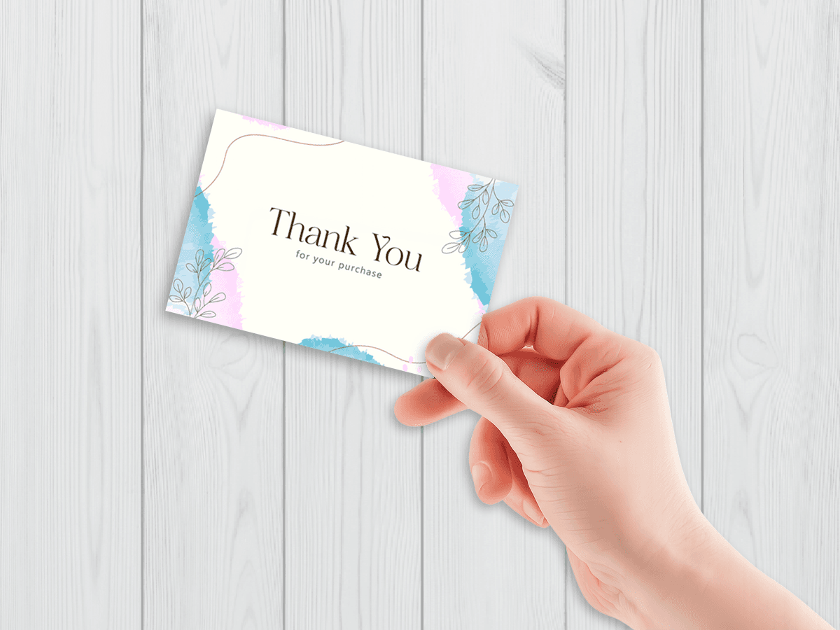 tarjeta de agradecimiento 10x15cm