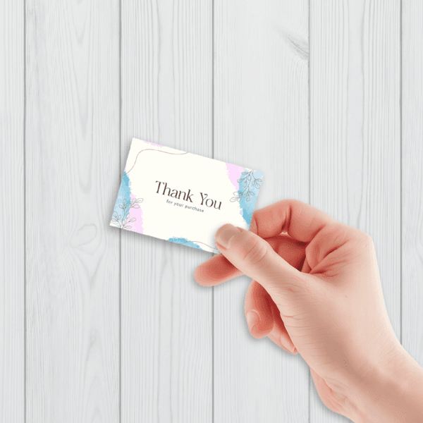 tarjeta de agradecimiento 9×5.5cm