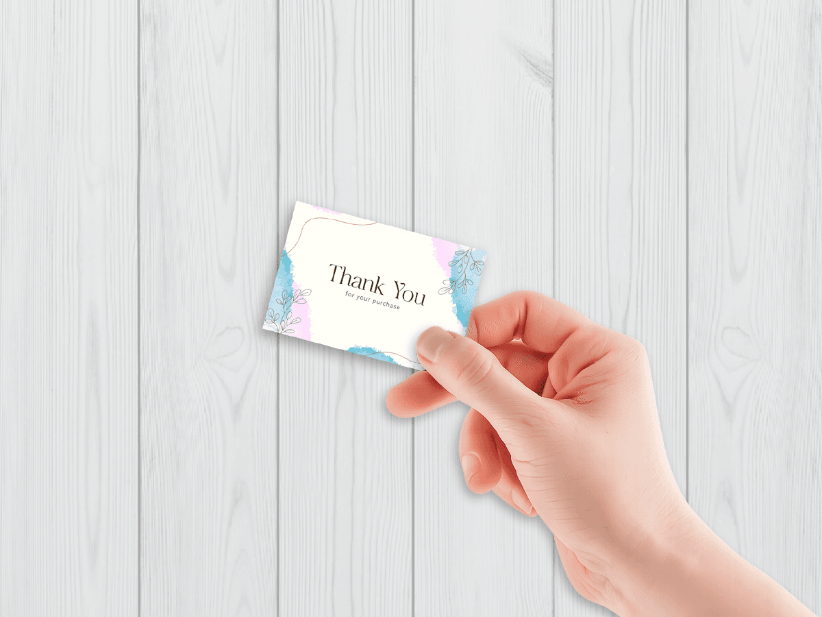 tarjeta de agradecimiento 9×5.5cm