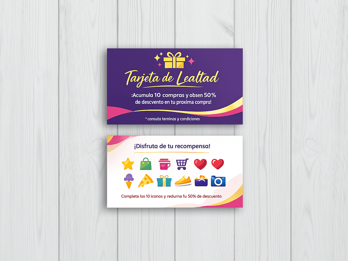 tarjeta de fidelización couche