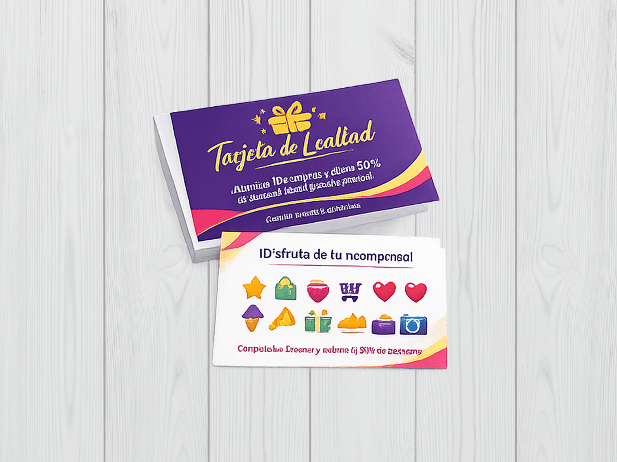 tarjeta de fidelización opalina lisa